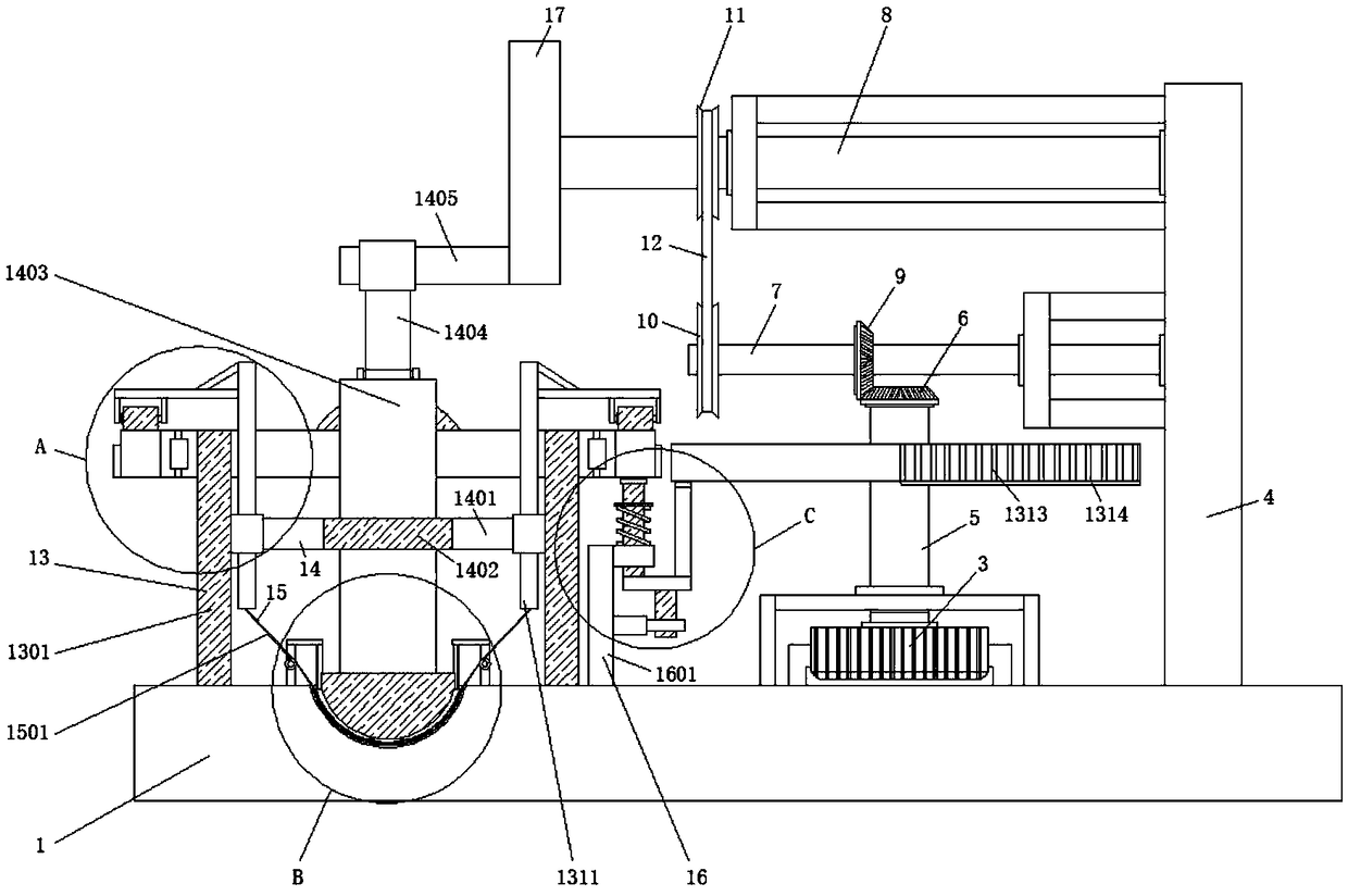 Initial stage processing device for production of special conventional snack