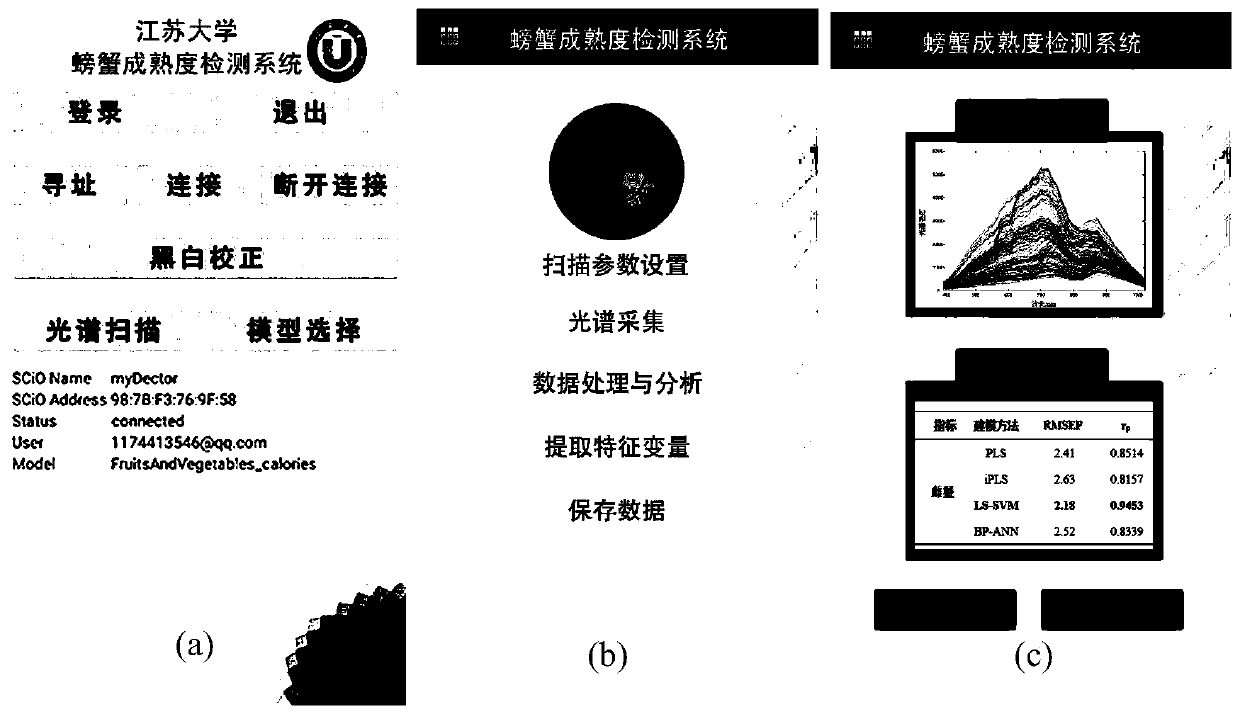 Nondestructive testing method for internal eating quality of Eriocheir sinensis based on smart phone