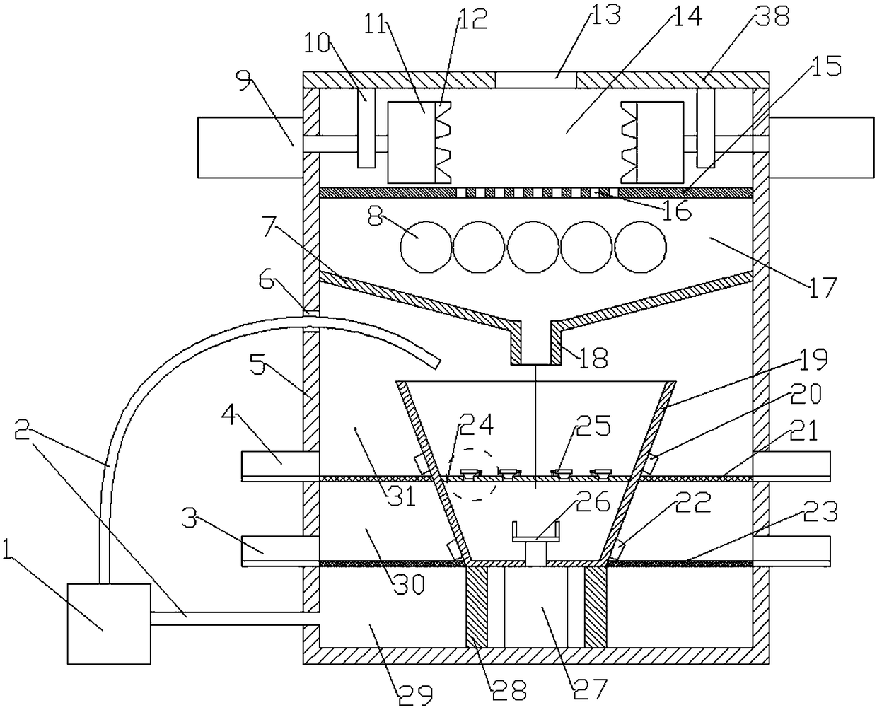 Apparatus used for sorting fine grained metal ore