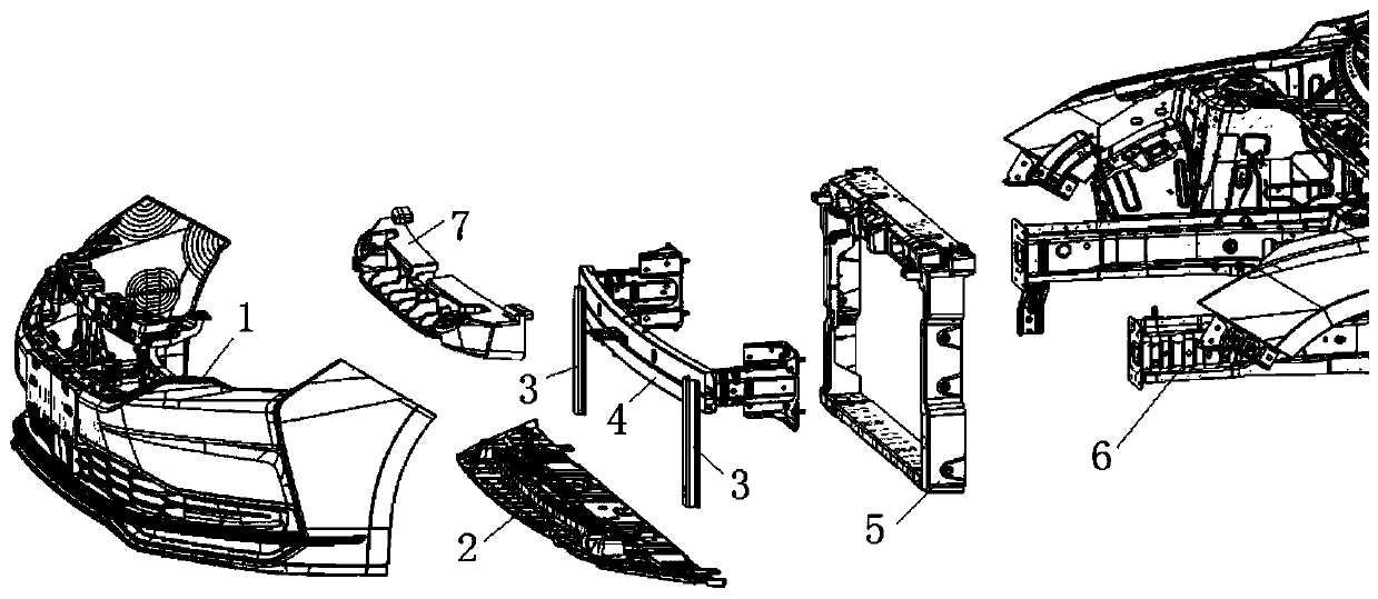 Pedestrian protection leg type protection integrated structure