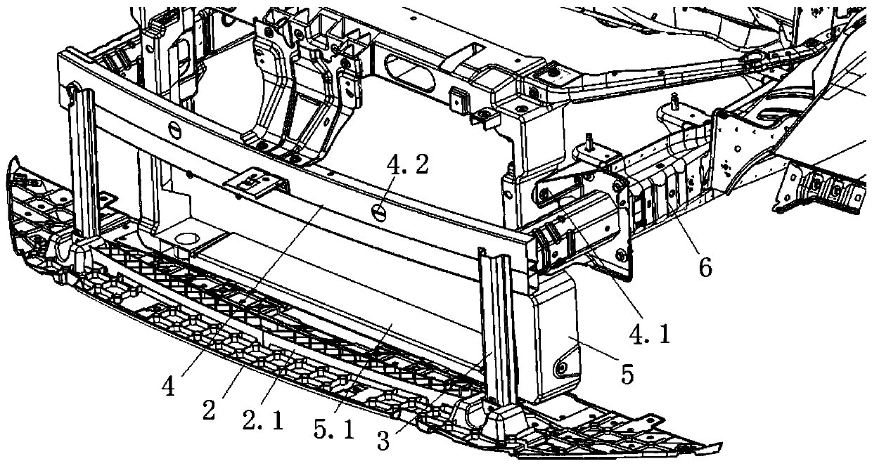 Pedestrian protection leg type protection integrated structure