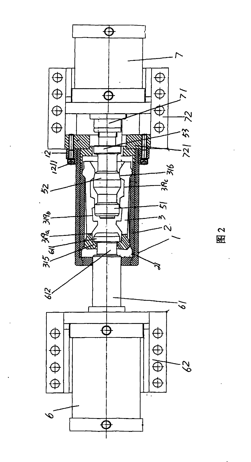 Matched mould locking mechanism of hollow plastic forming machine