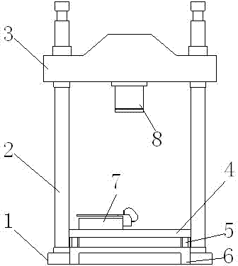 Reaction frame platform with movable bottom cushion plate