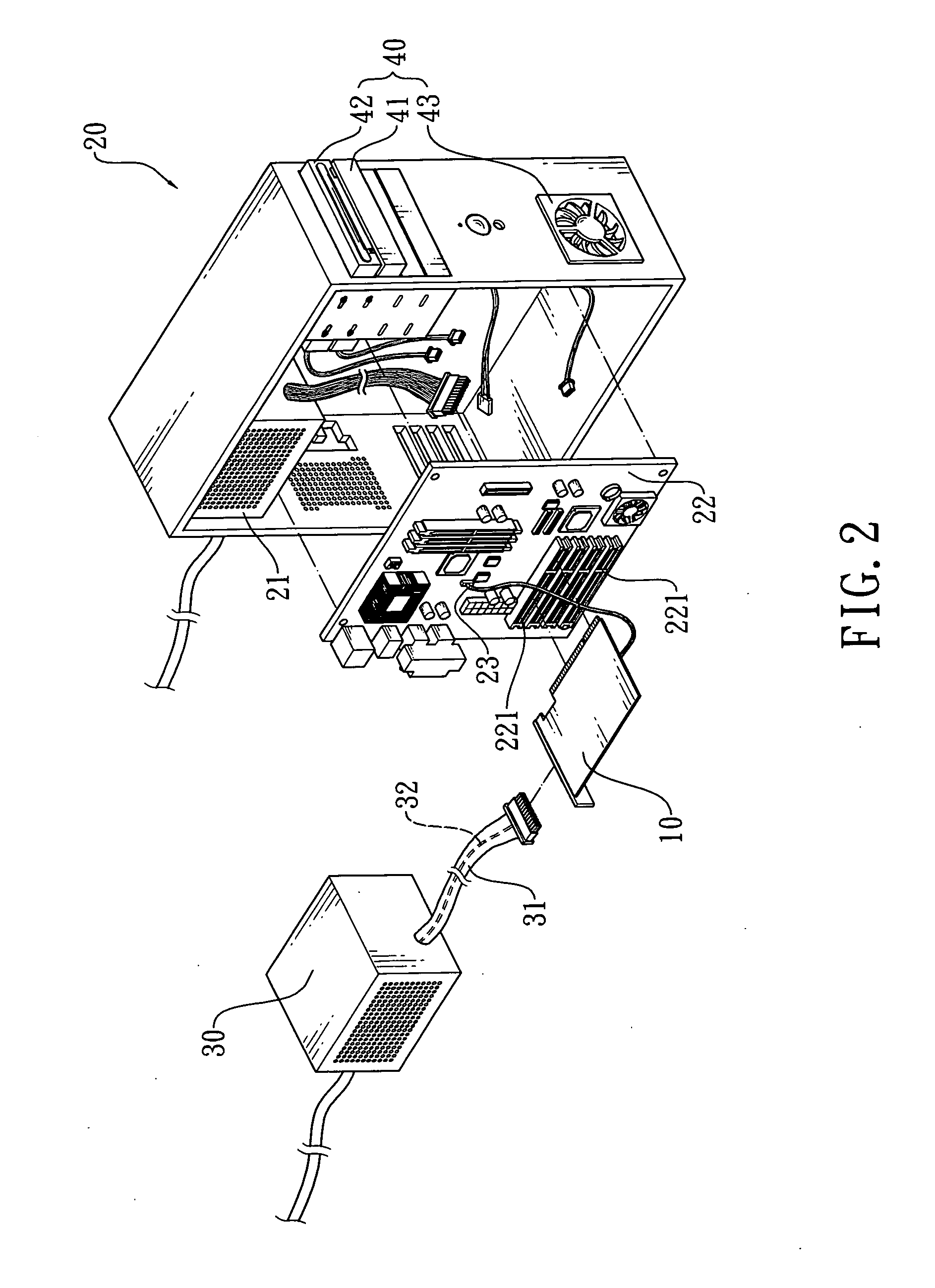 Delayed shutdown system for auxiliary power supply device of personal computer