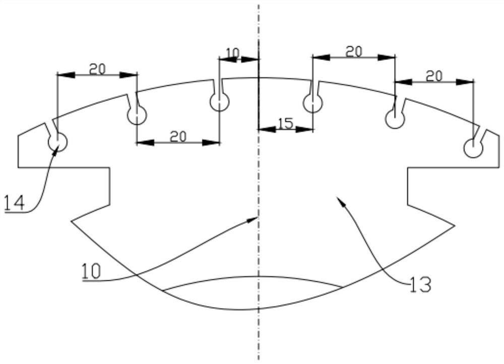 Radial magnetic pole damping cage structure of generator rotor