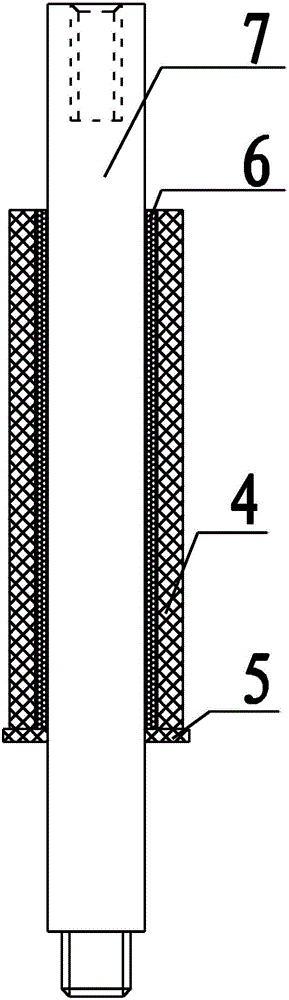 Integral carbon and ceramic composite material rotor used for molten aluminum purification, and production method thereof