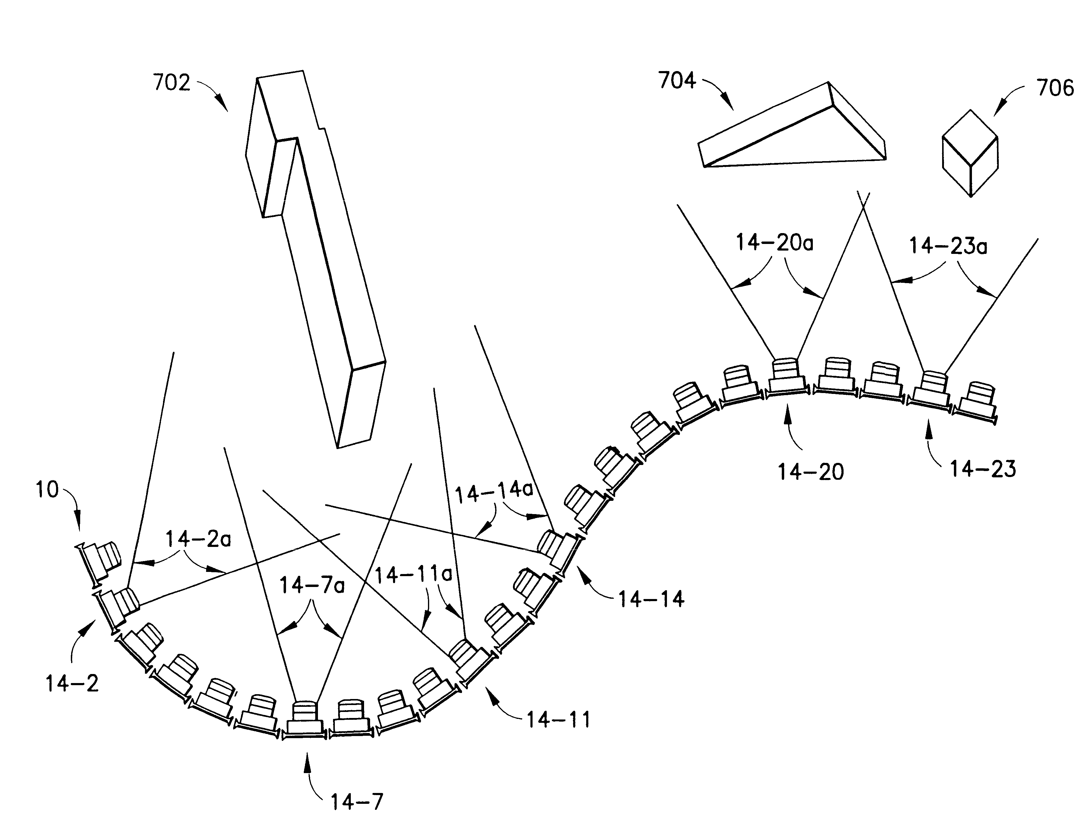 Navigable telepresence method and system utilizing an array of cameras