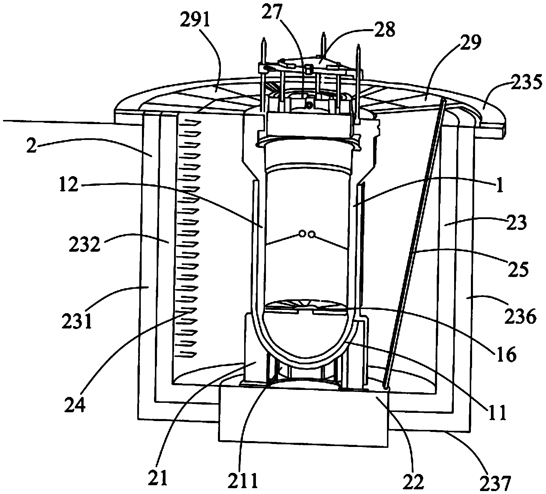 Matching device of deepwater simulation high-pressure cabin