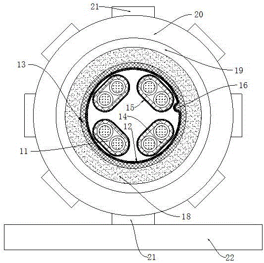 Data cable provided with multi-point fixing structure