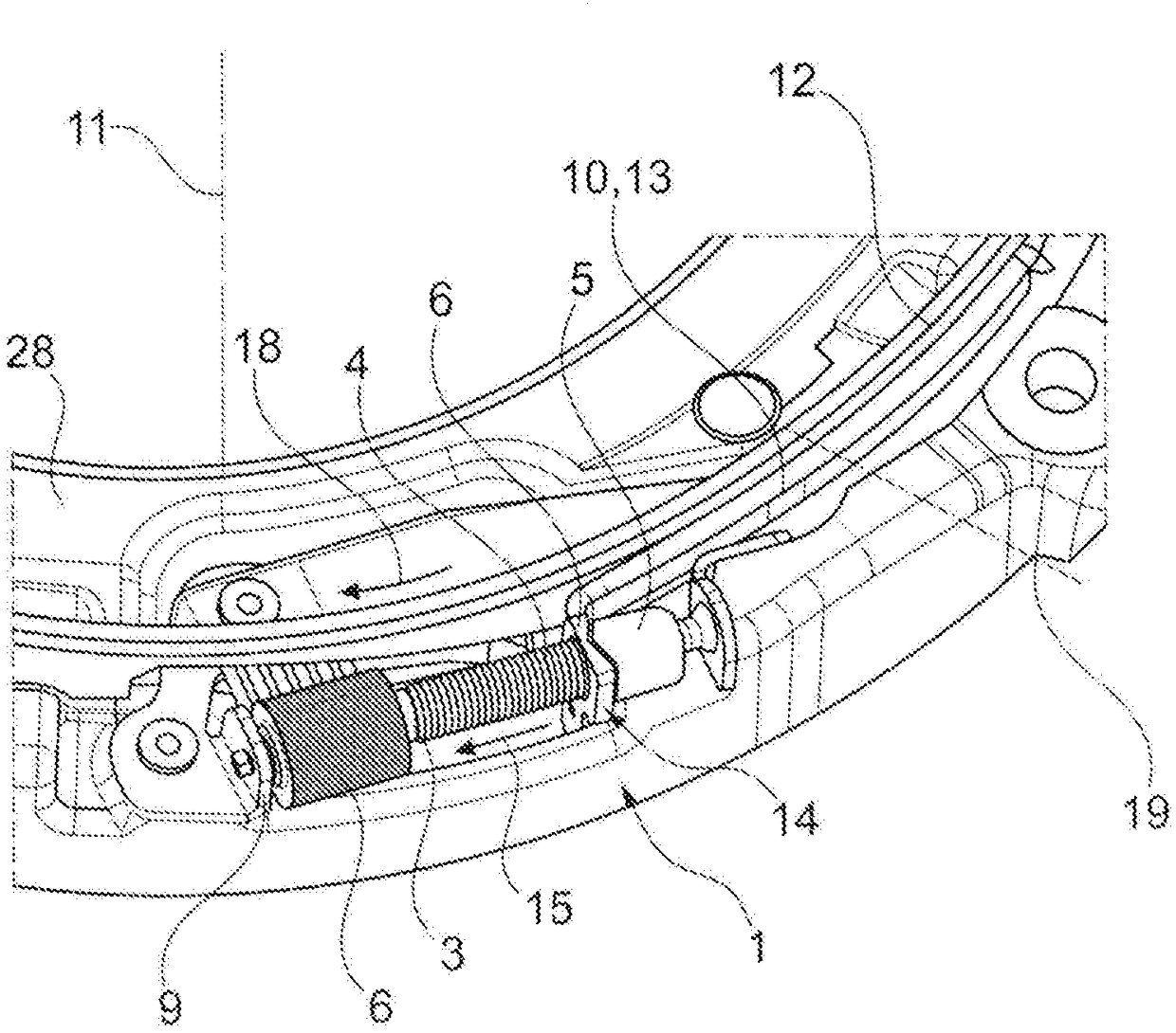 Screw drives for stroke-controlled compensating adjustments