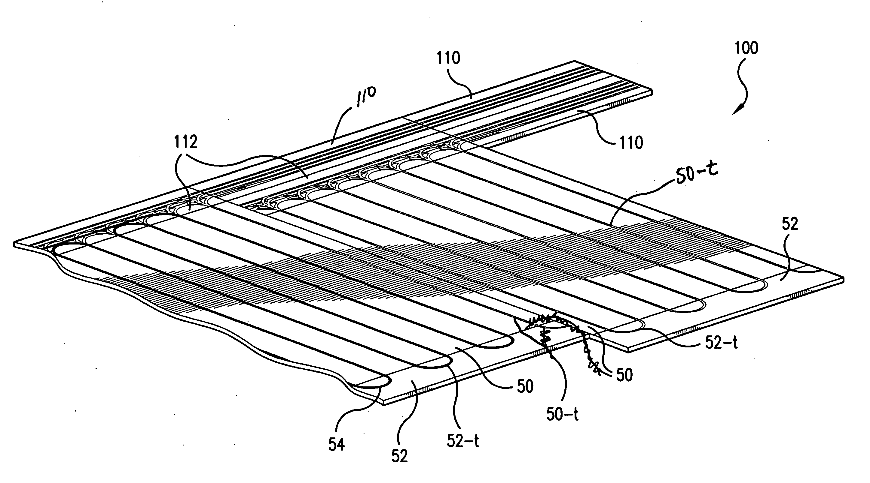 Radiant heating/cooling tubing substrate with in plane bus