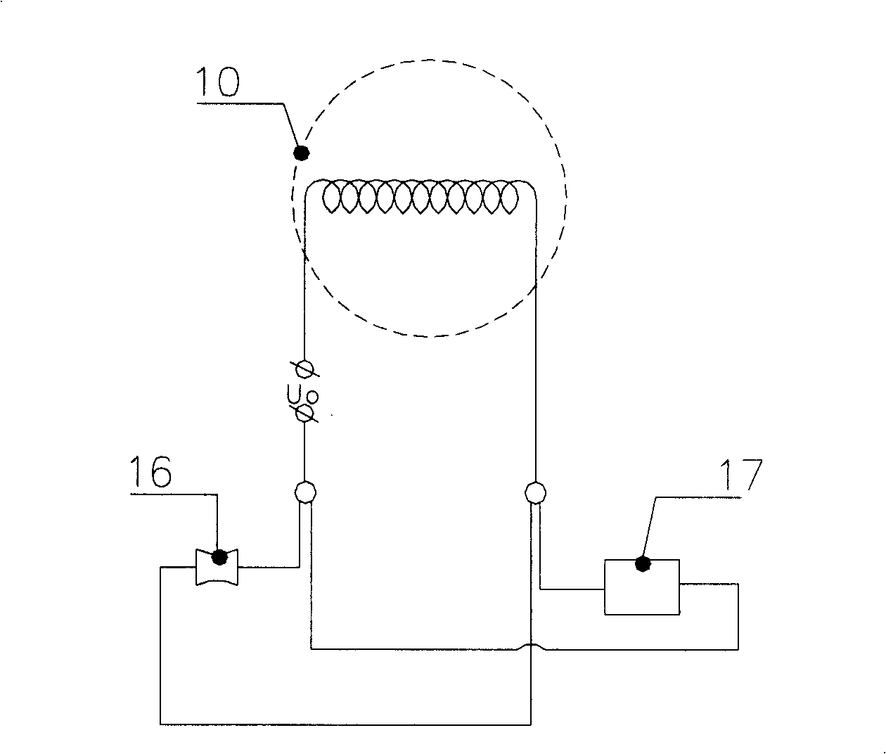 Drinking machine with refrigerating cabinet