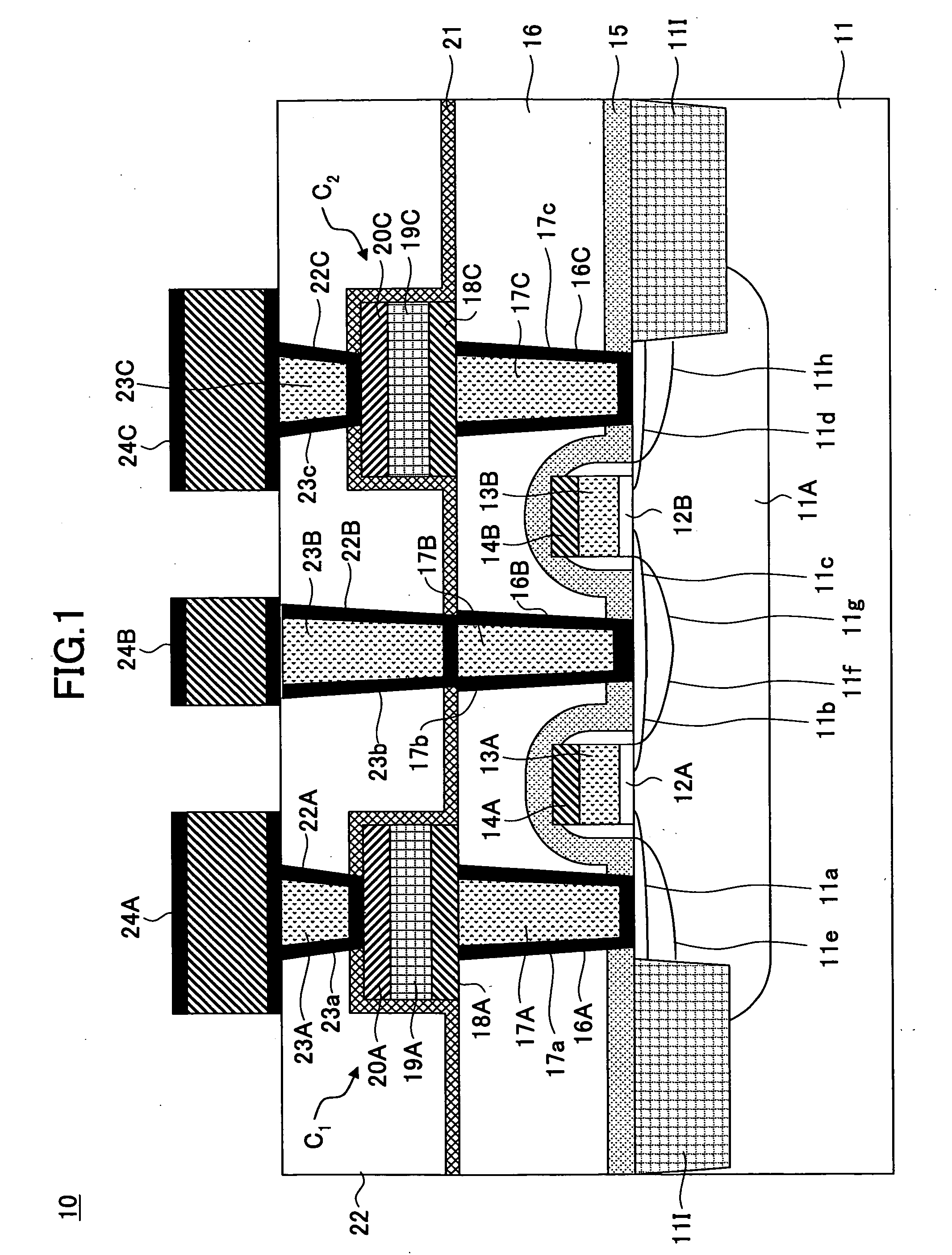 Ferroelectric memory device and fabrication process thereof, fabrication process of a semiconductor device