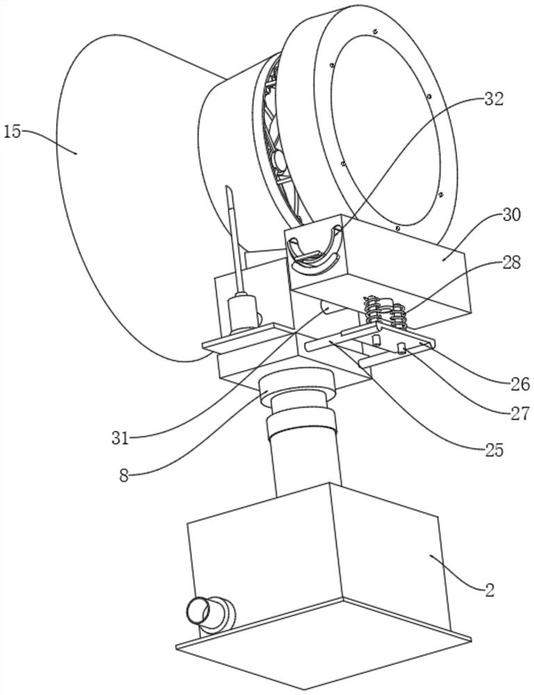 Flying dust treatment device