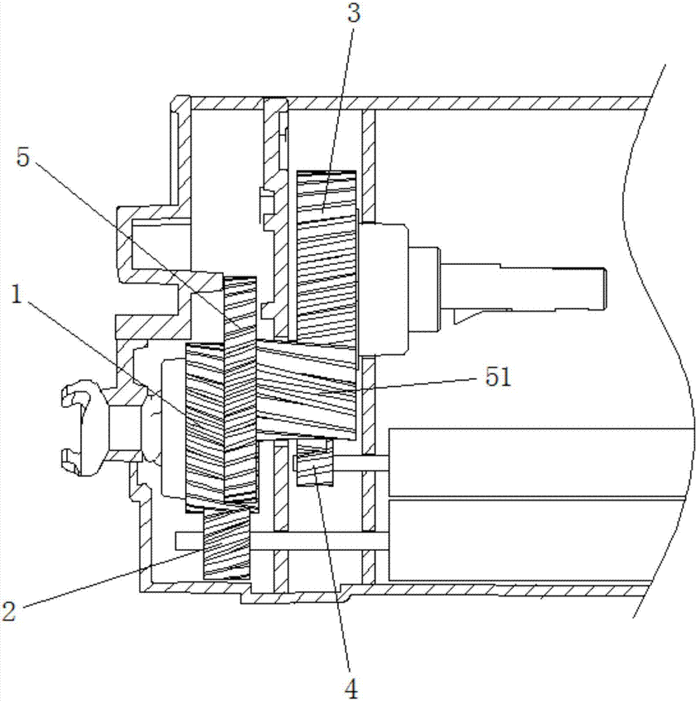 Driving gear structure of double-layer toner cartridge