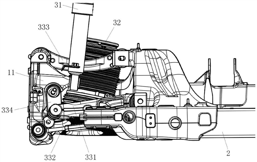 Multi-link rear suspension, axle assembly and vehicle