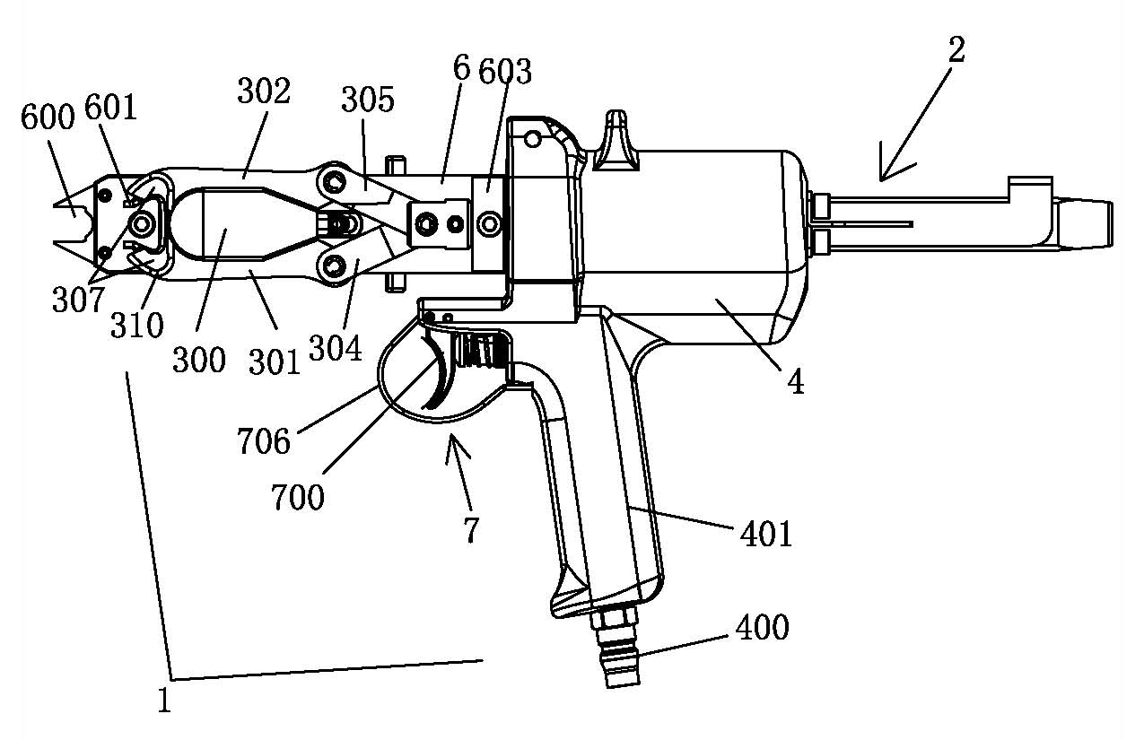 Pneumatic steel wire gauze gun