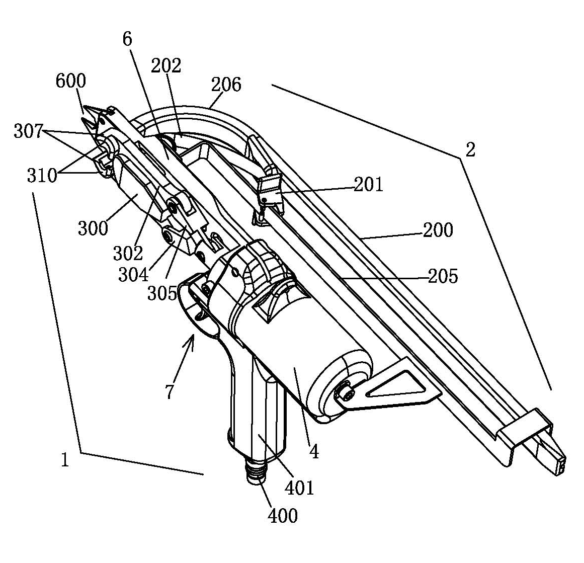 Pneumatic steel wire gauze gun