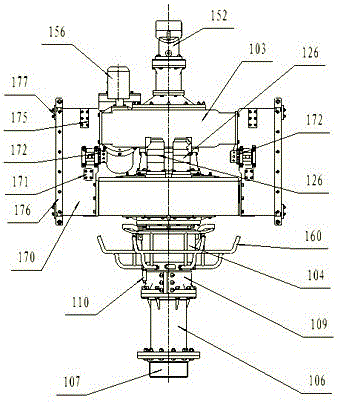 Power assembly of full-hydraulic reverse circulation drilling machine