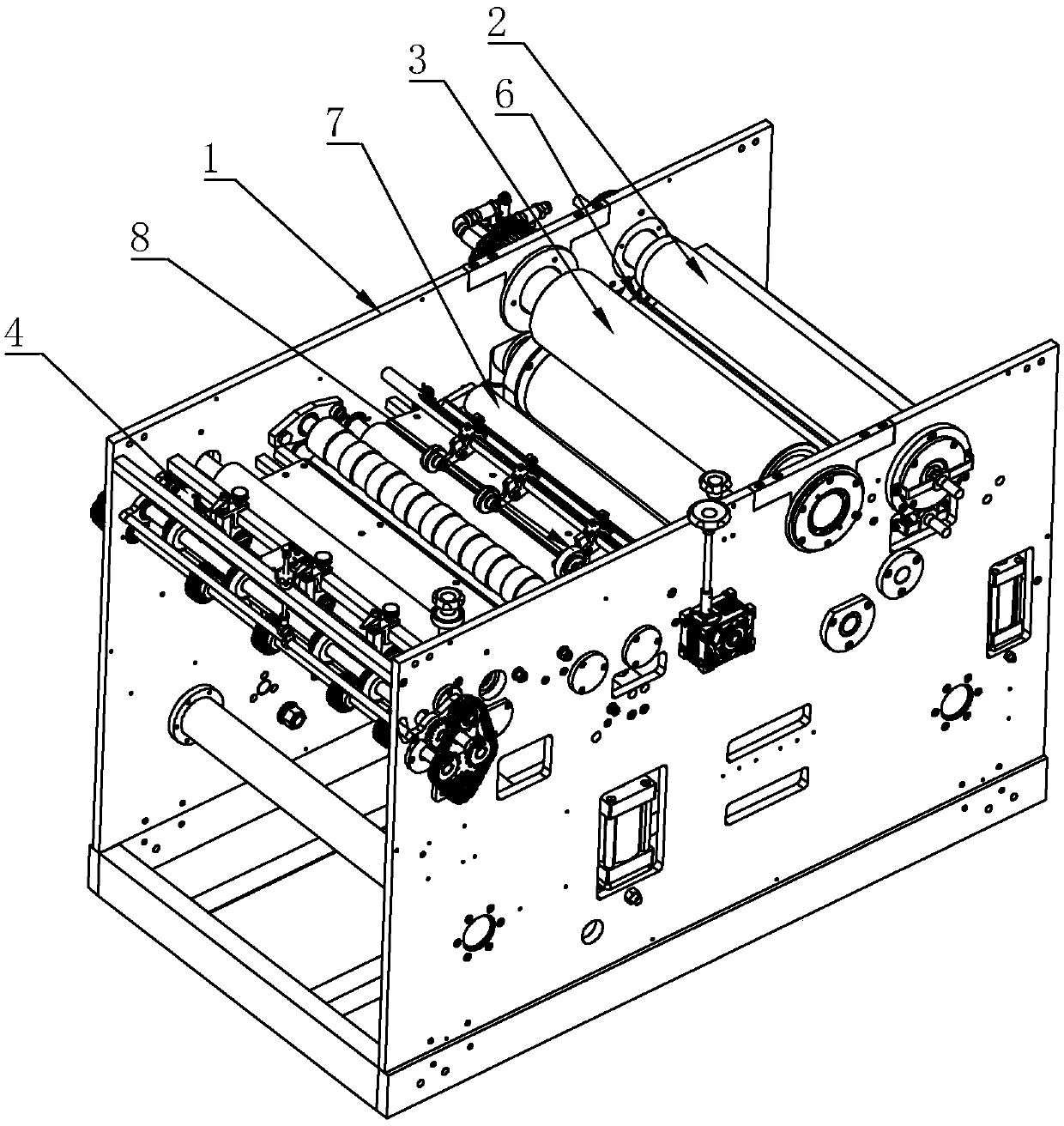 Embossing splitting machine