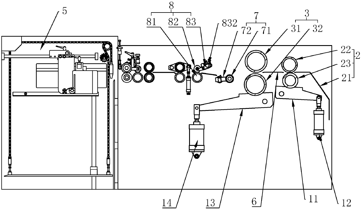 Embossing splitting machine