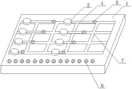 Quilting line setting-out system capable of realizing stable setting-out