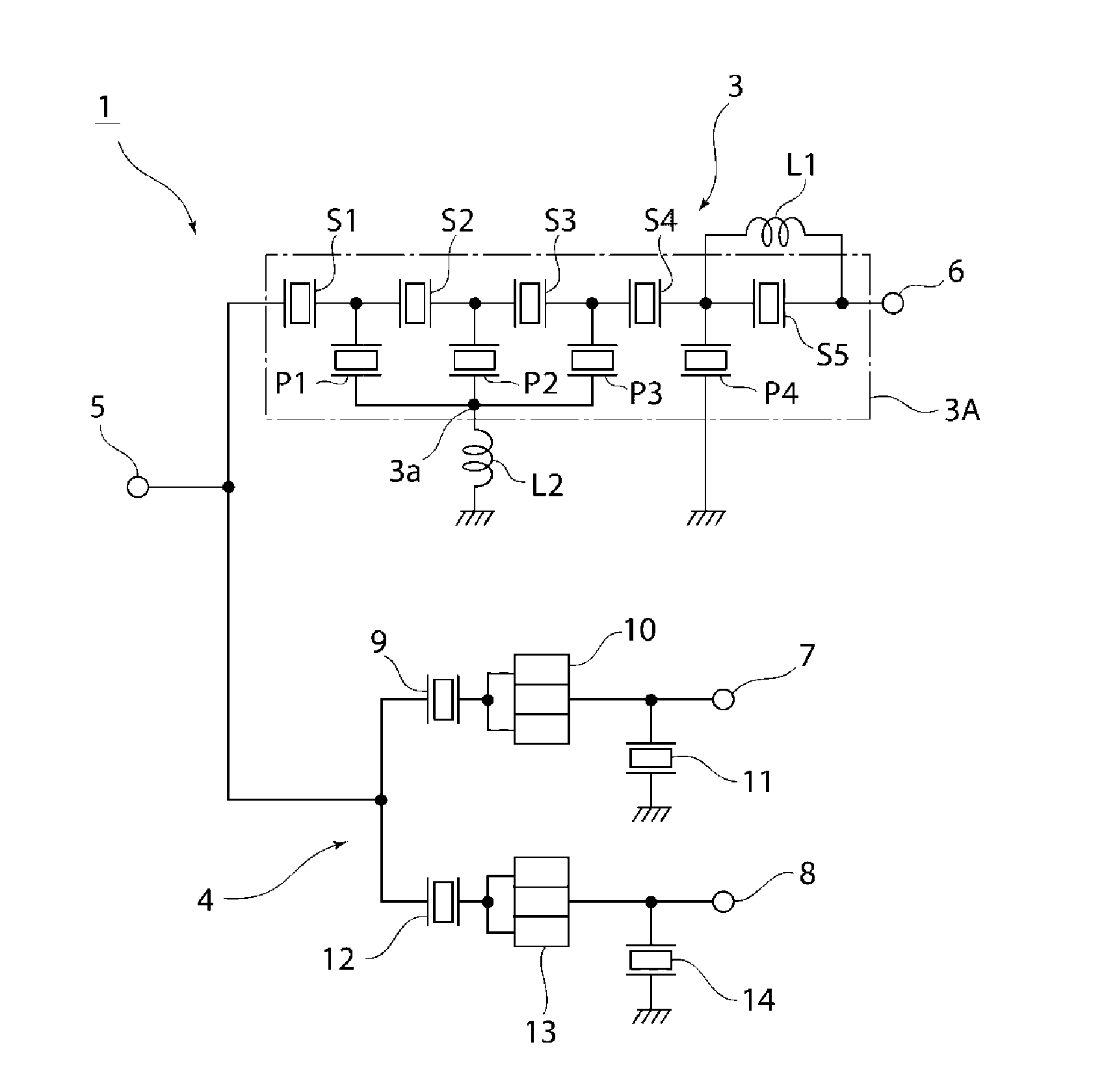 Elastic wave filter device and duplexer