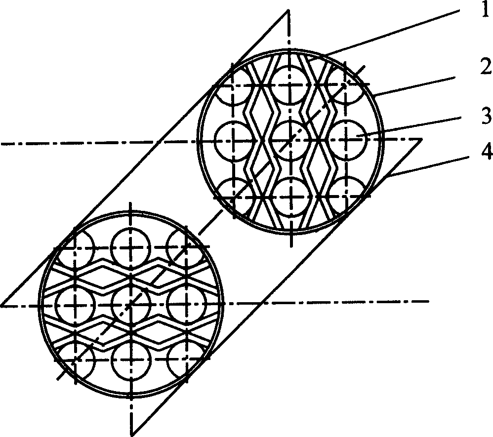 Grill bearing baffler of shell-and-tube heat exchanger