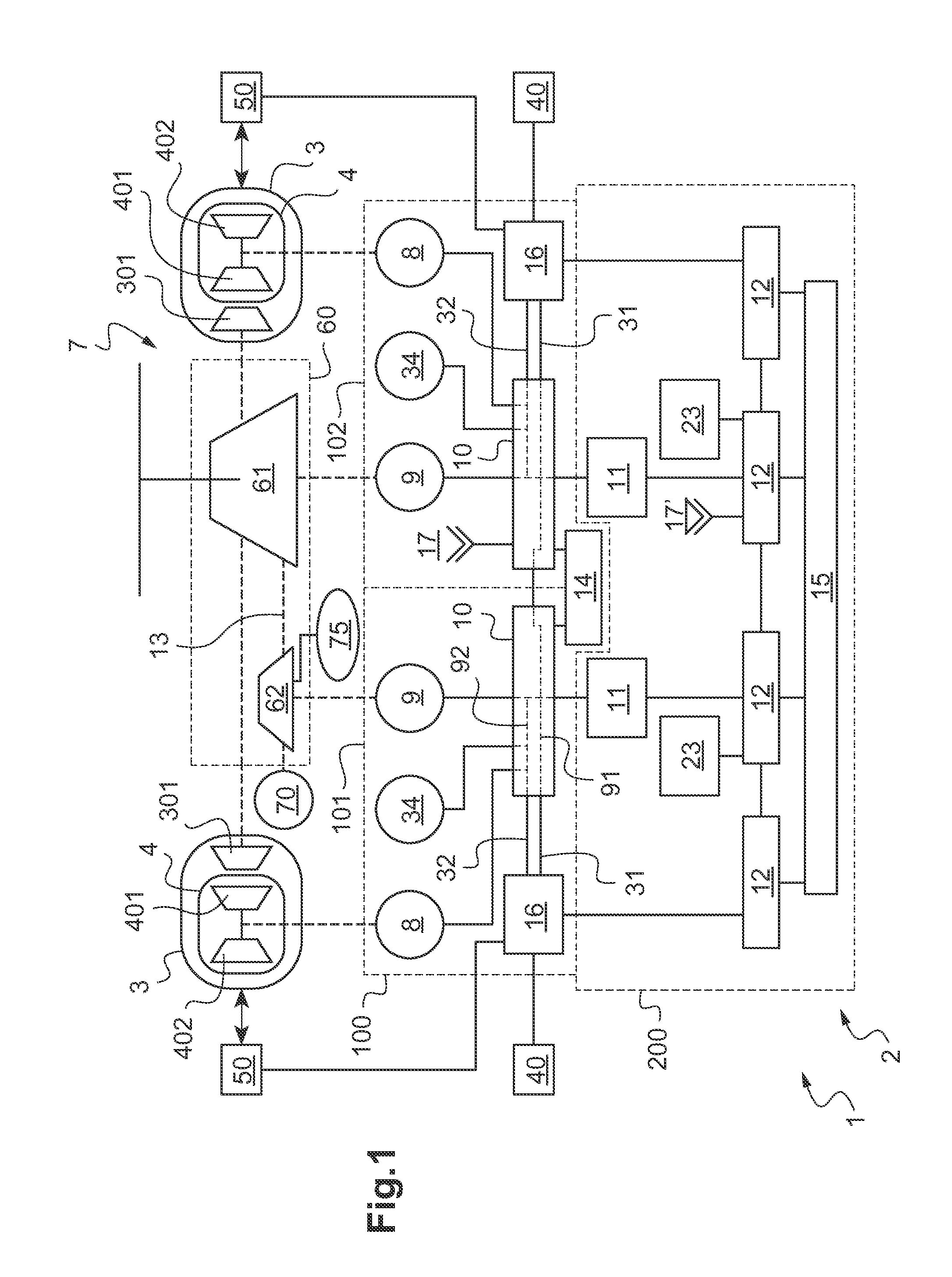 Electrical architecture for an aircraft, an aircraft, and a method of using it