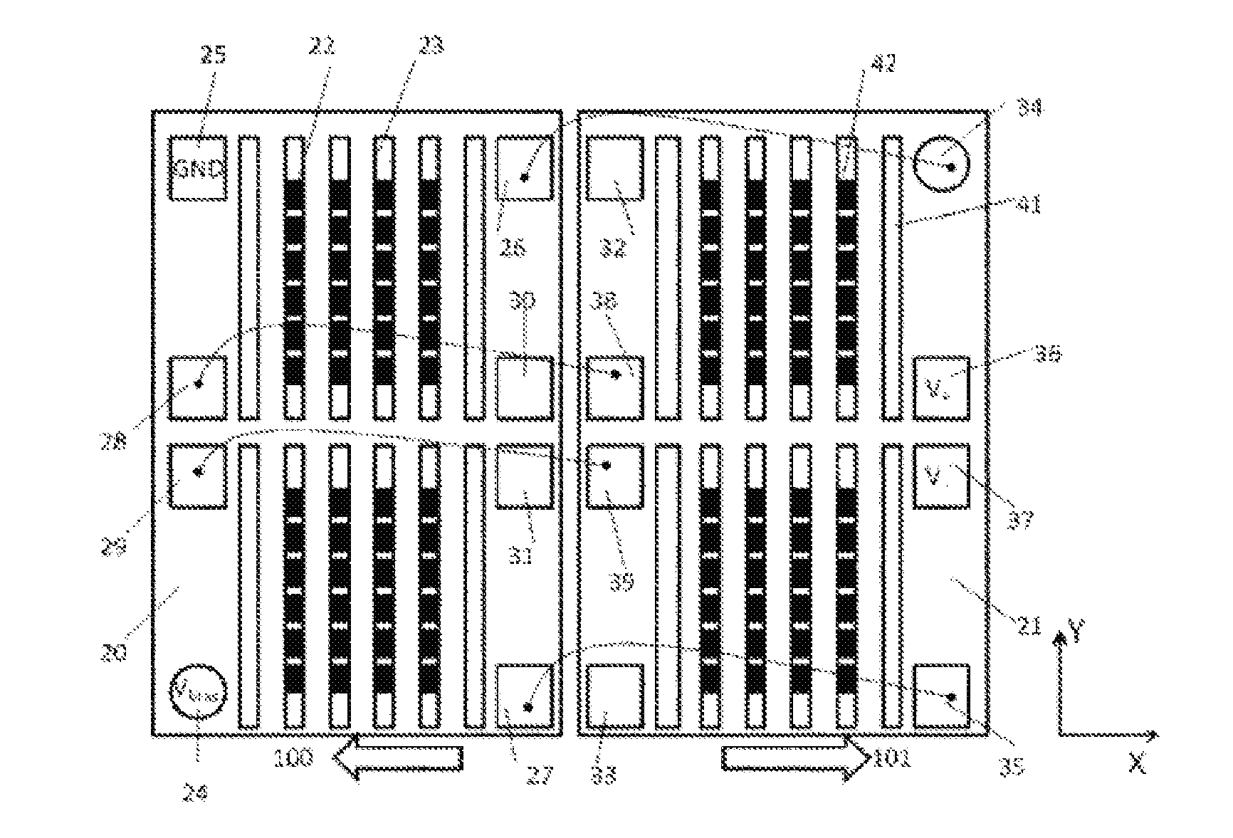 Push-pull bridge-type magnetic sensor for high-intensity magnetic fields