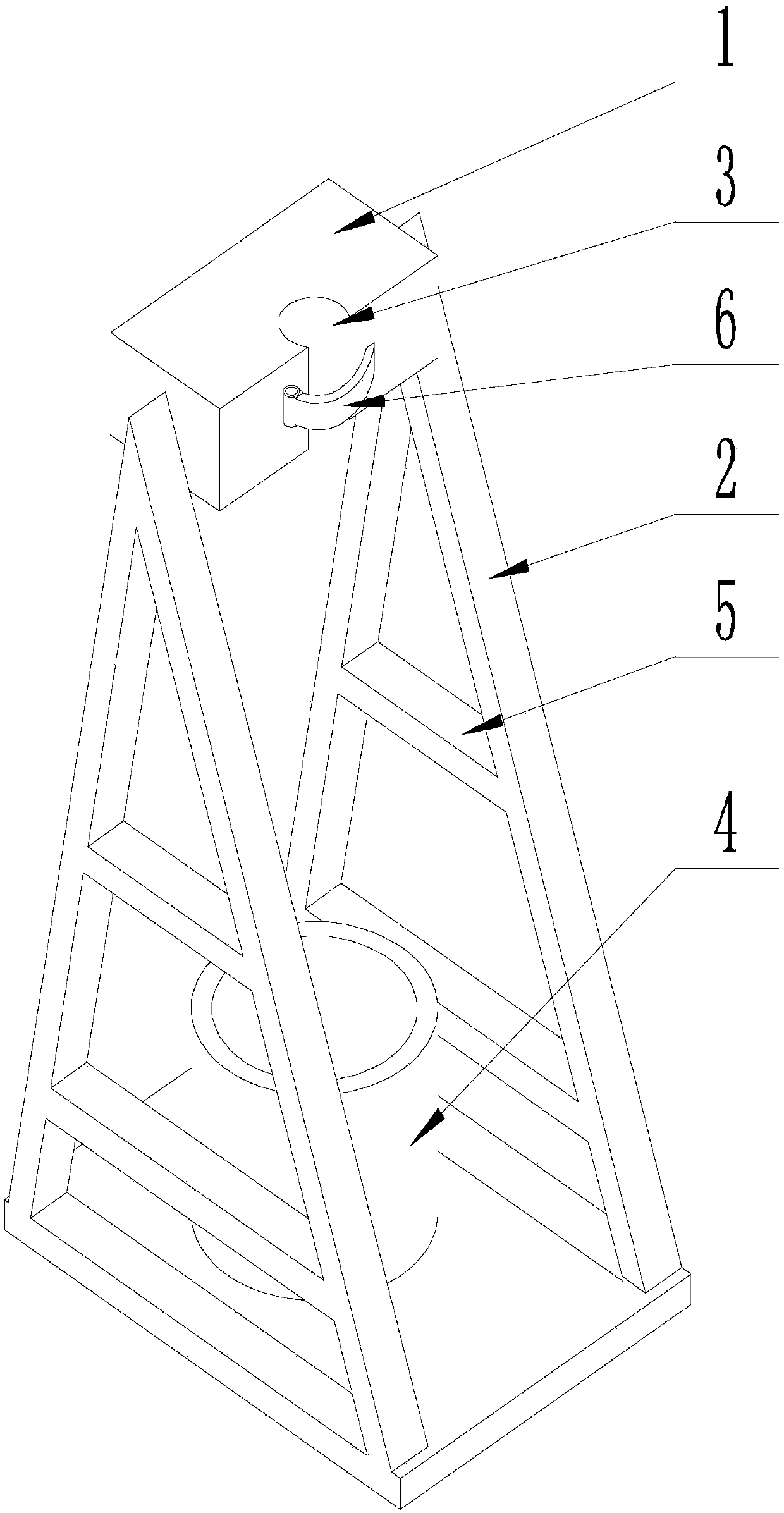 A supporting mechanism preventing chippings from adhering to a stirrer