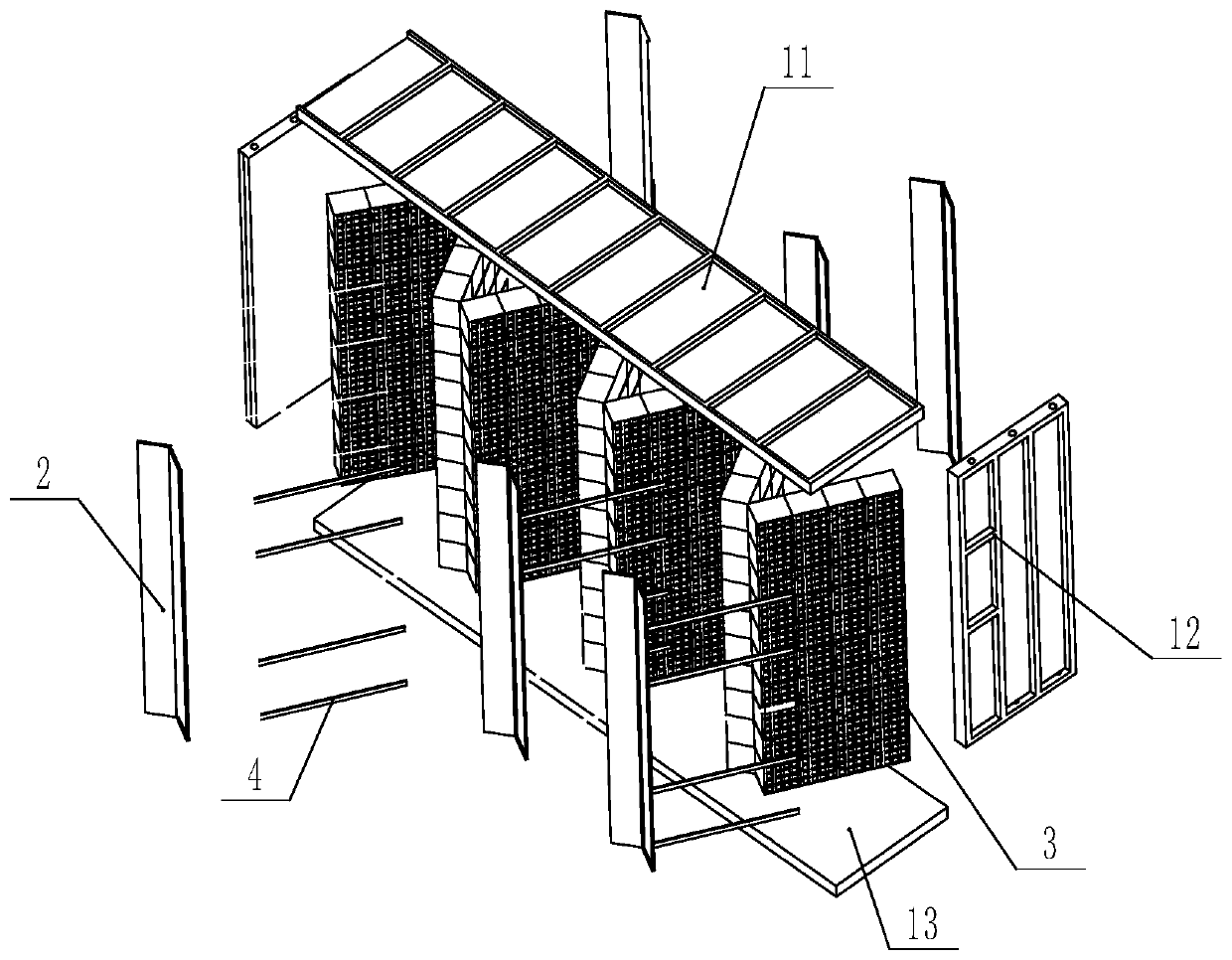 Folding fan type catalyst module