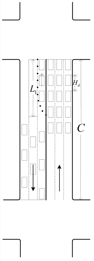 Setting method for changing urban road into short lane