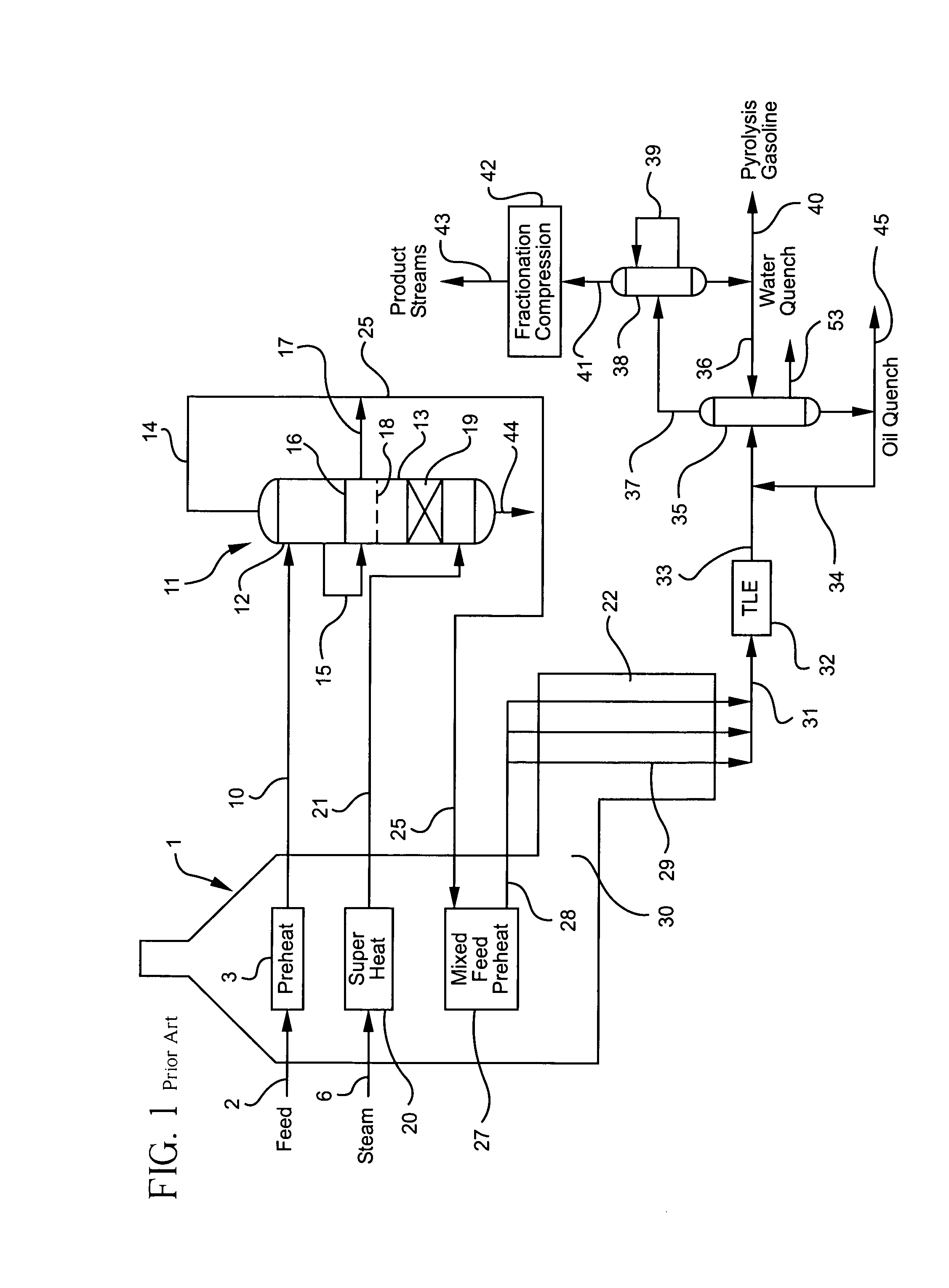 Olefin production utilizing whole crude oil/condensate feedstock with a partitioned vaporization unit