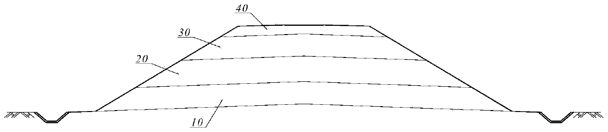 Coarse-grained saline soil roadbed structure of ballastless track with speed being 250-350 km/h and construction method