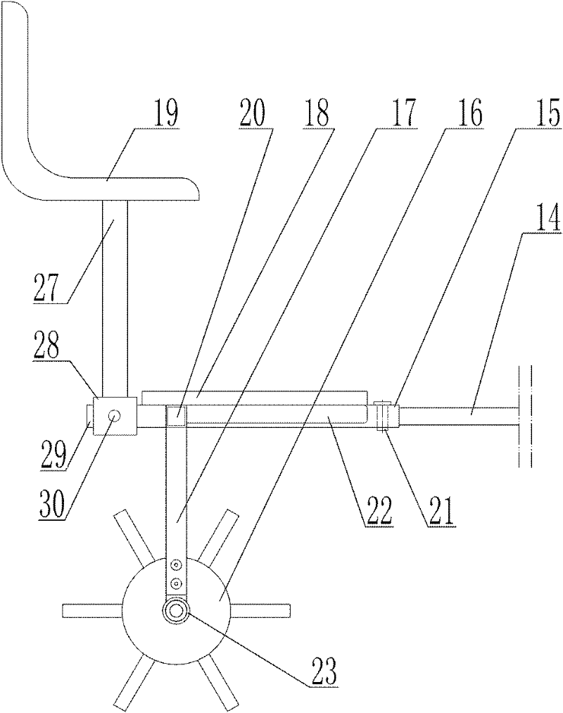 Walking stool for agricultural machinery