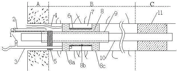 Integrated detection and sealing method and device for gas drainage drilling