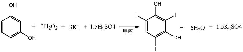 A kind of preparation method of 2,4,6-triiodoresorcinol