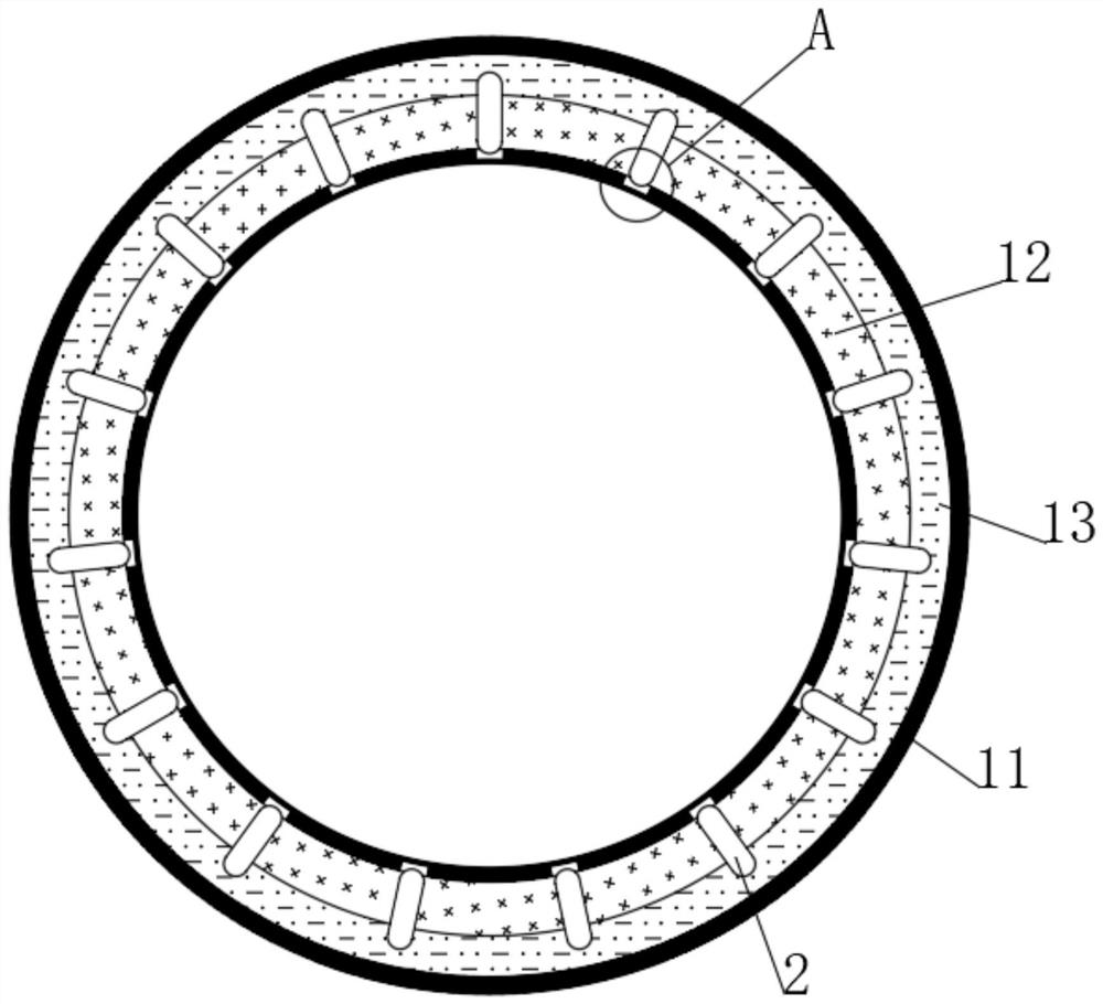 Self-moving heat removal type smoke exhaust pipeline for calcining furnace