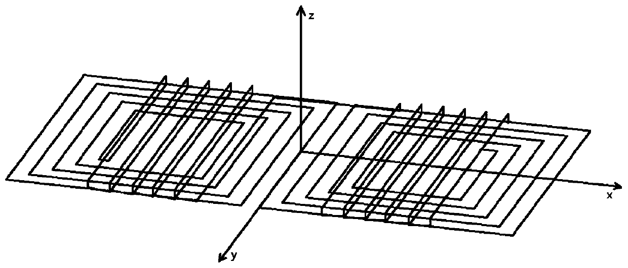 Double-channel wireless power supply system constant current output method based on composite coil