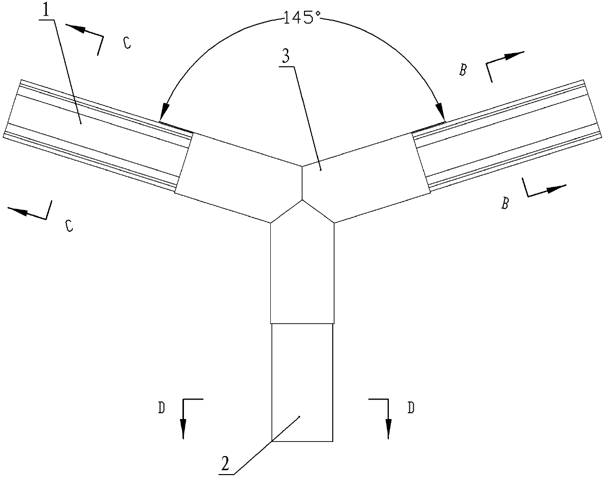 High-flow anti-blocking Y-shaped drainage guide pipe