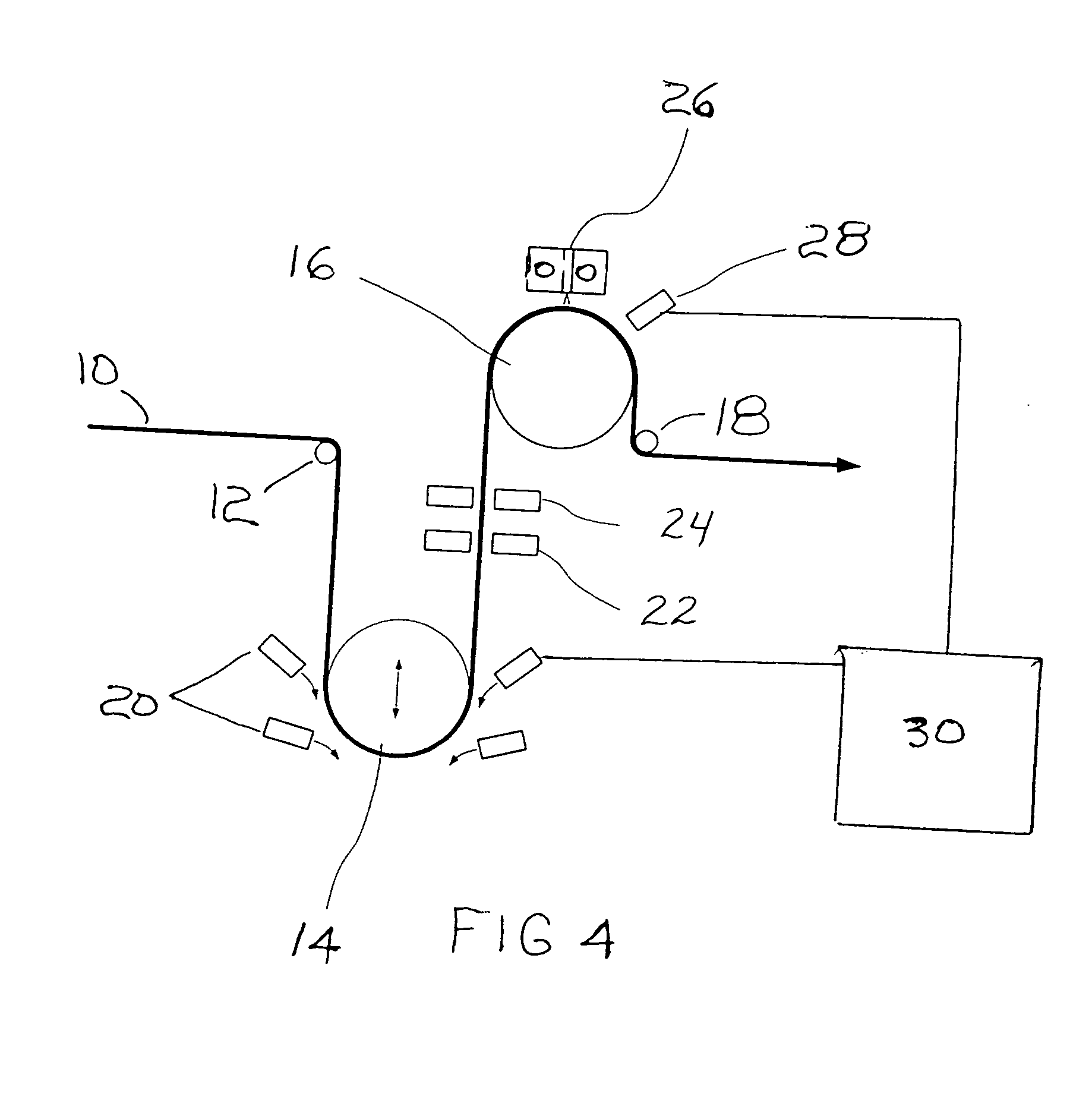 Method for registering patterns on a web