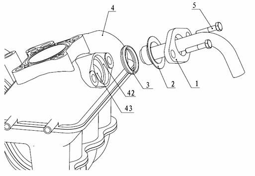 Connecting structure of plastic intake manifold and EGR (exhaust gas recirculation) pipe