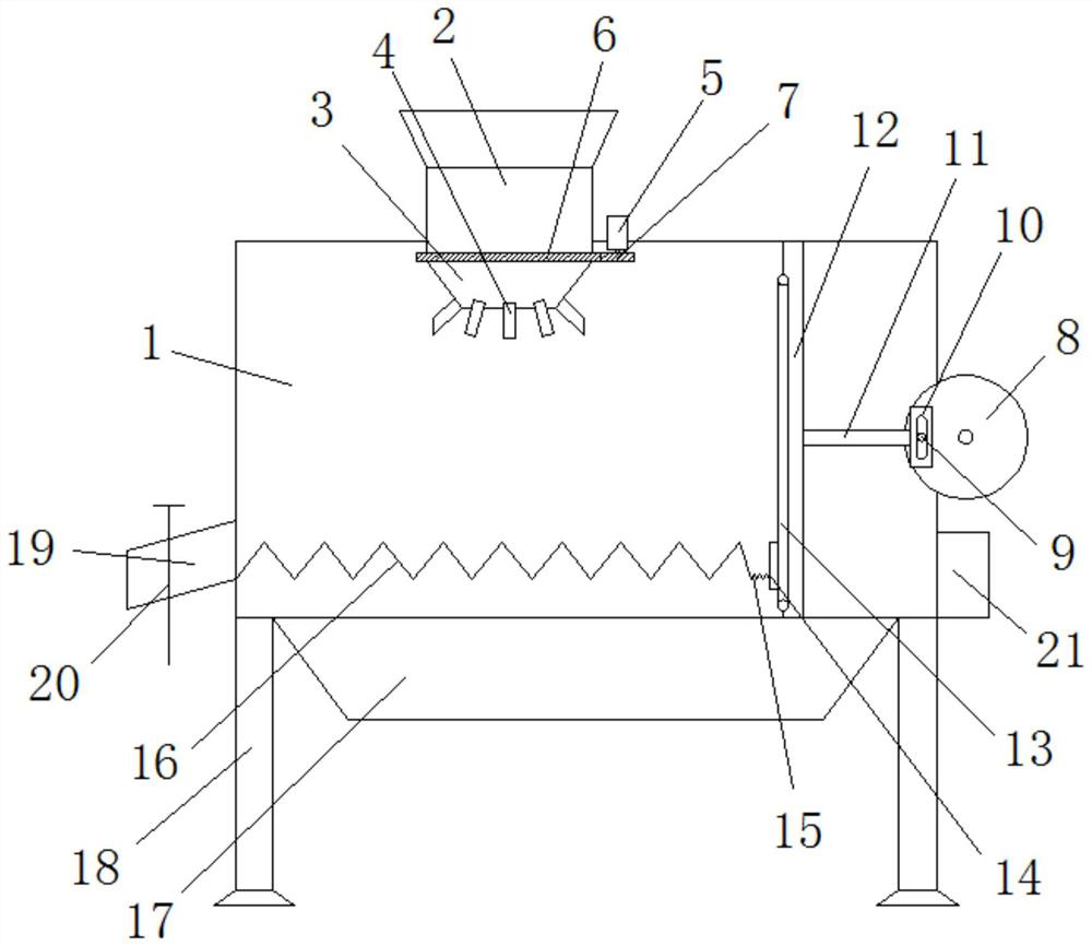 Full-automatic grain screening device