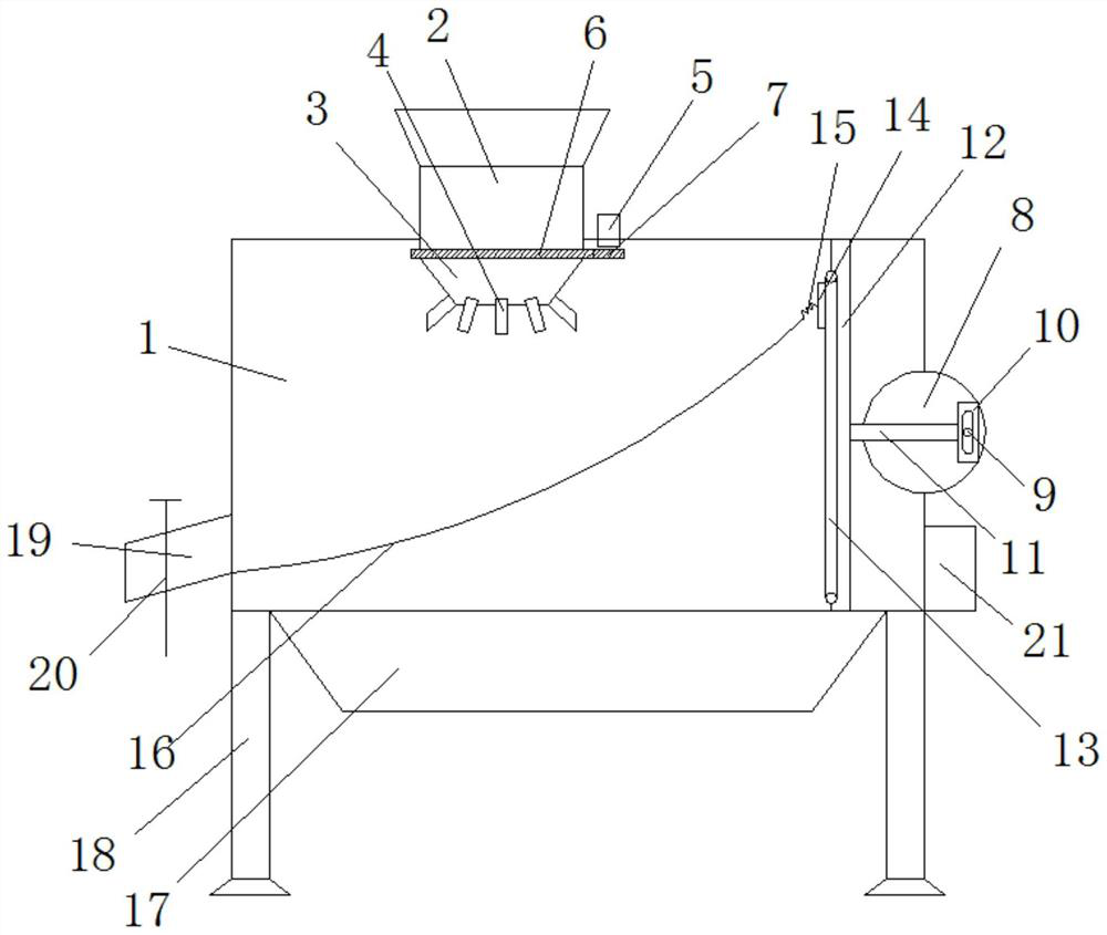 Full-automatic grain screening device