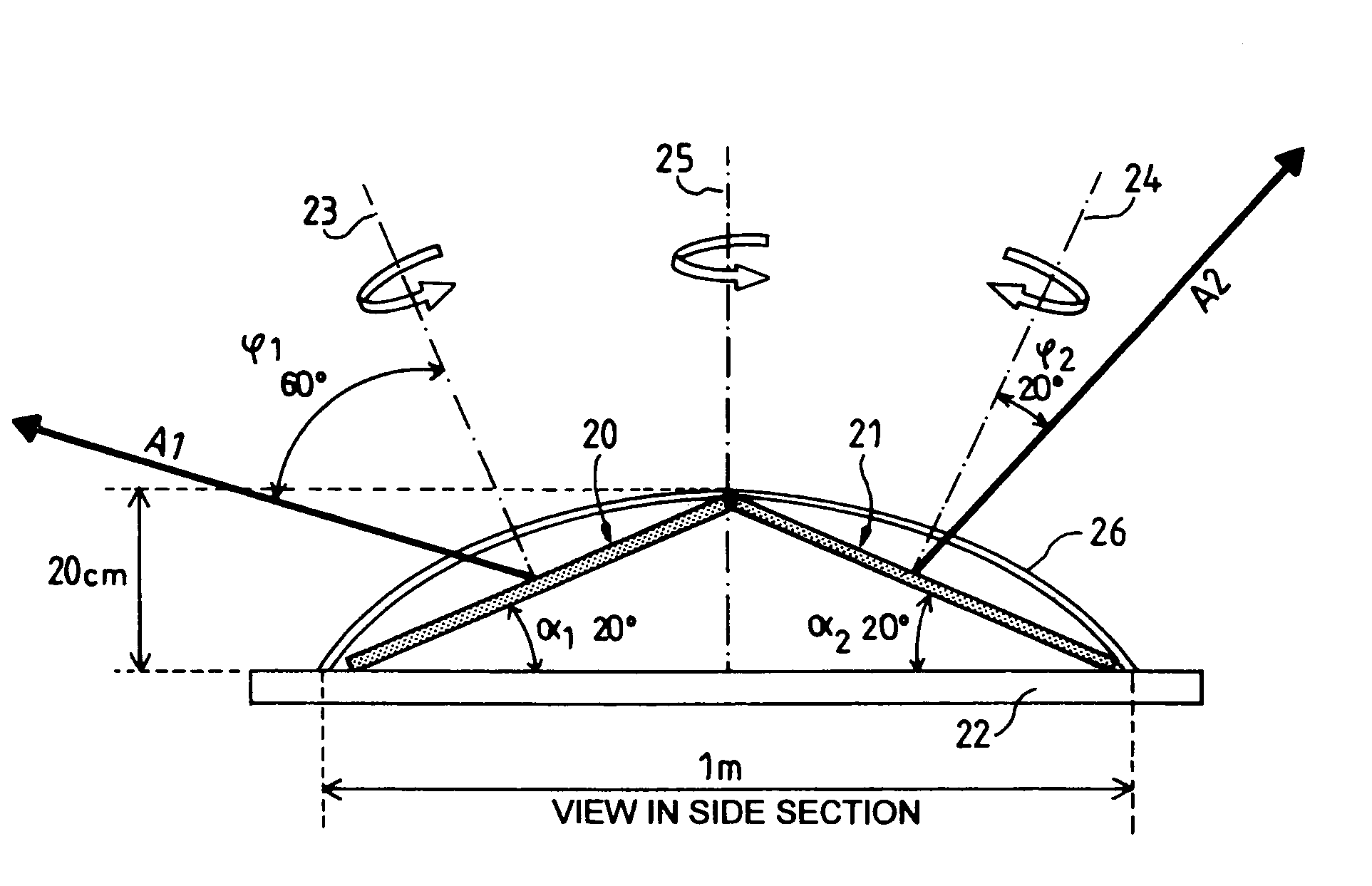 Space telecommunications integrated antenna system for mobile terrestrial stations (Satcoms)