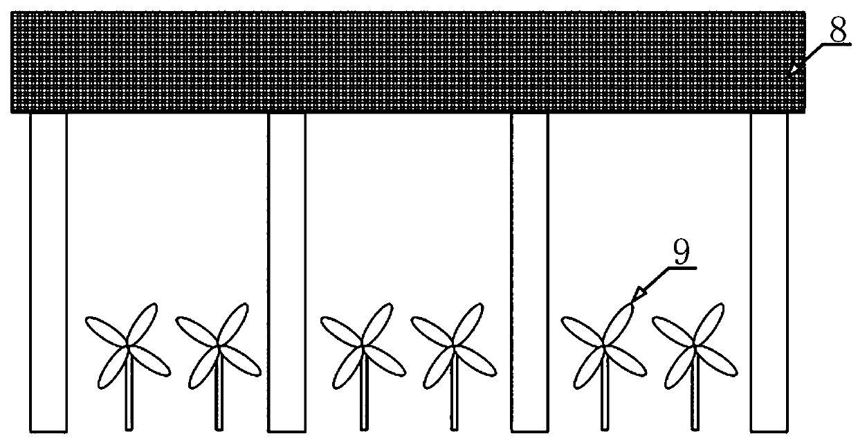 Power plant direct air cooling system preventing pipe bundle freezing