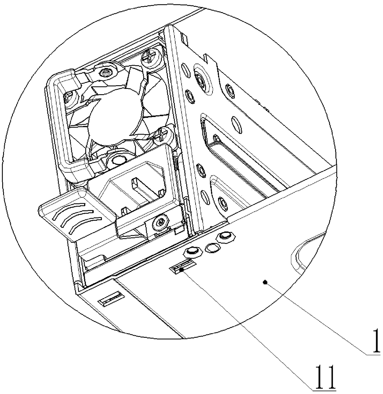 A concealed handle structure of a pluggable module