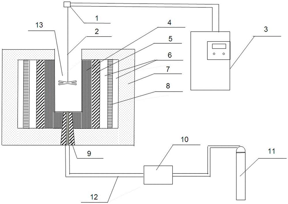 Blowing-type induction melting furnace