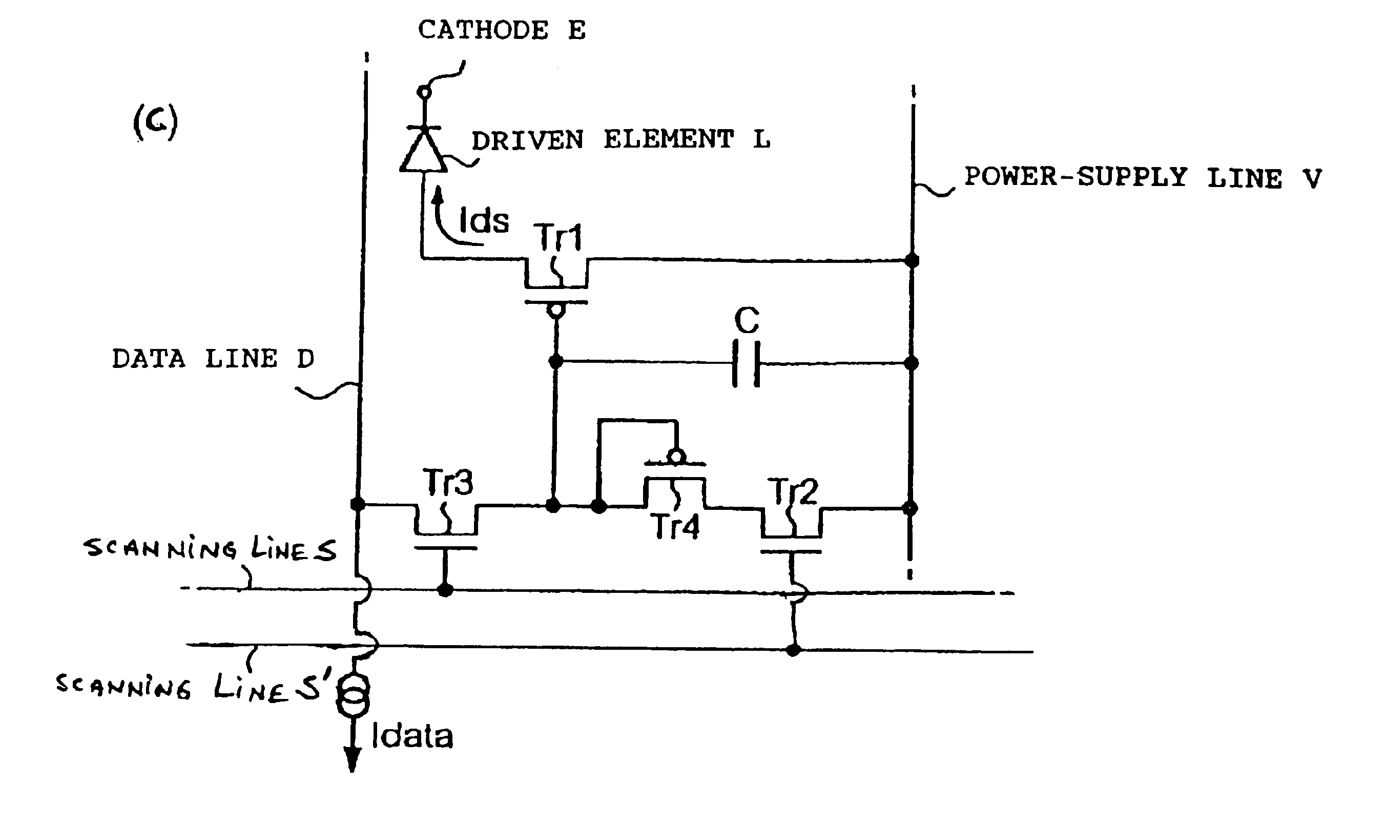 Unit circuit, electronic circuit, electronic apparatus, electro-optic apparatus, driving method, and electronic equipment